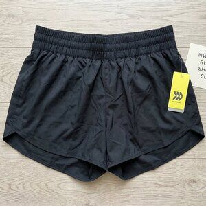 ⭐All in Motion Running Shorts Womens M Black Woven NWT 3 Inch Mid Rise Athletic⭐